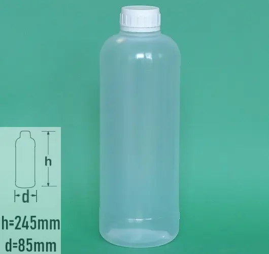 Sticla polipropilena 750ml culoare transparent cu capac autosigilare alb